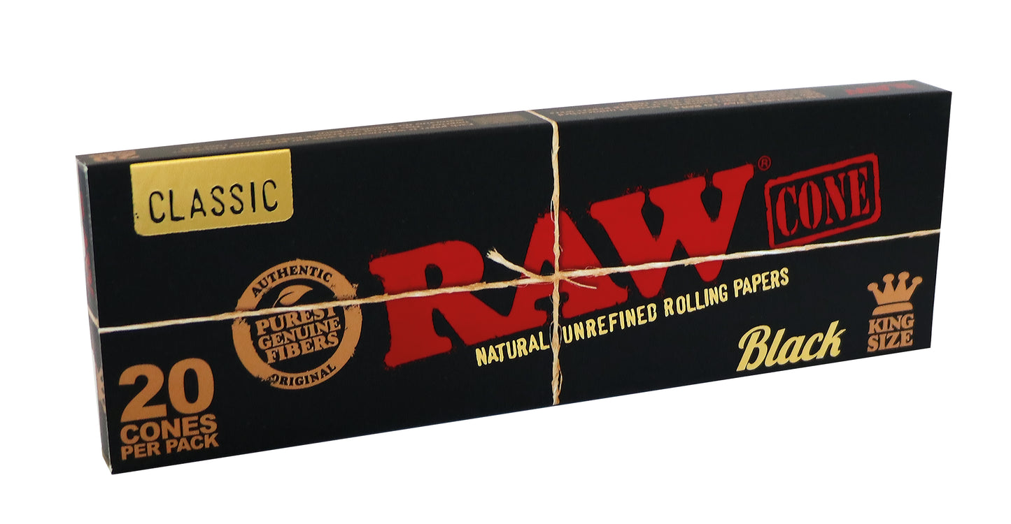 RAW Black Cones (20 Pack)